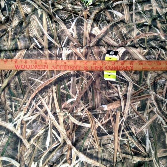 Mossy Oak Shadow Grass Blades Camo Sweatshirt Boys Youth XL Duck Hunting Hoodie - Picture 3 of 12